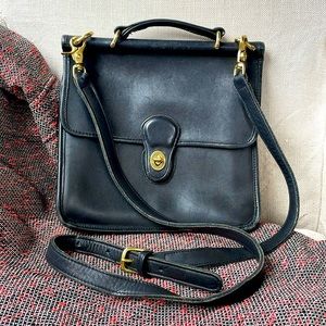 Coach black leather Willis satchel #9525